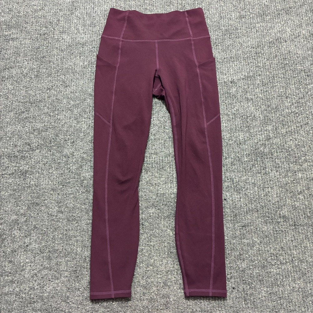 Fabletics PureLuxe Womens Leggings Purple Pull On Skinny Yoga Low Rise W25"